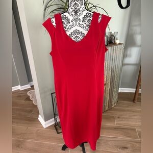 Elegant Red Sleeveless Dress size 16